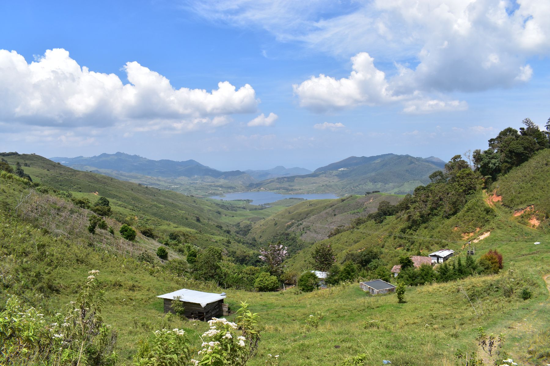 Desde la parte alta de la cuenca, el agua baja hasta el embalse Guacas