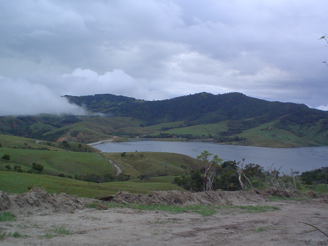 Vista panorámica del embalse Guacas